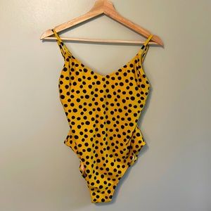 Madewell polka dot one piece swim suit size 10